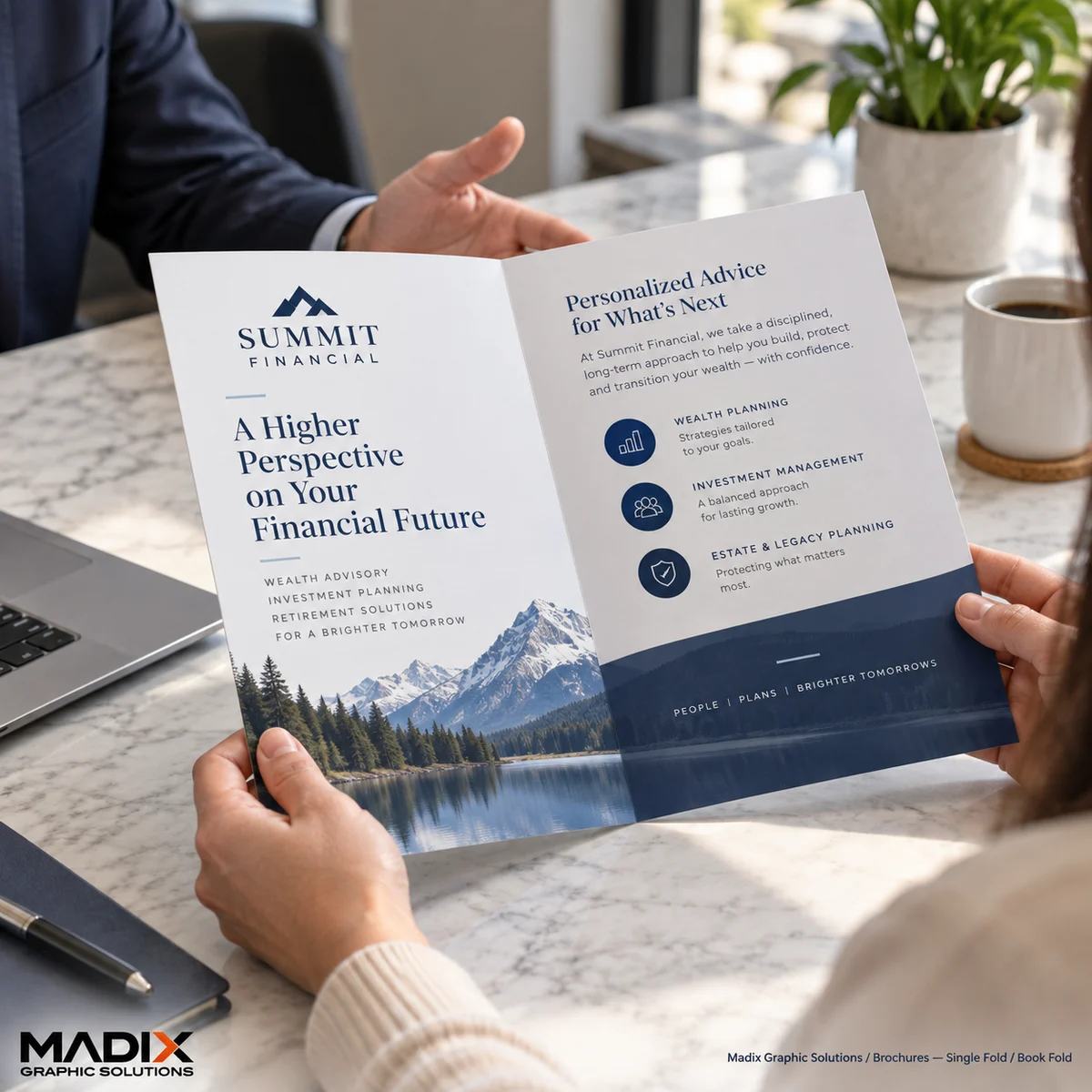 Brochures, Single-fold: Madix brochures sample 1