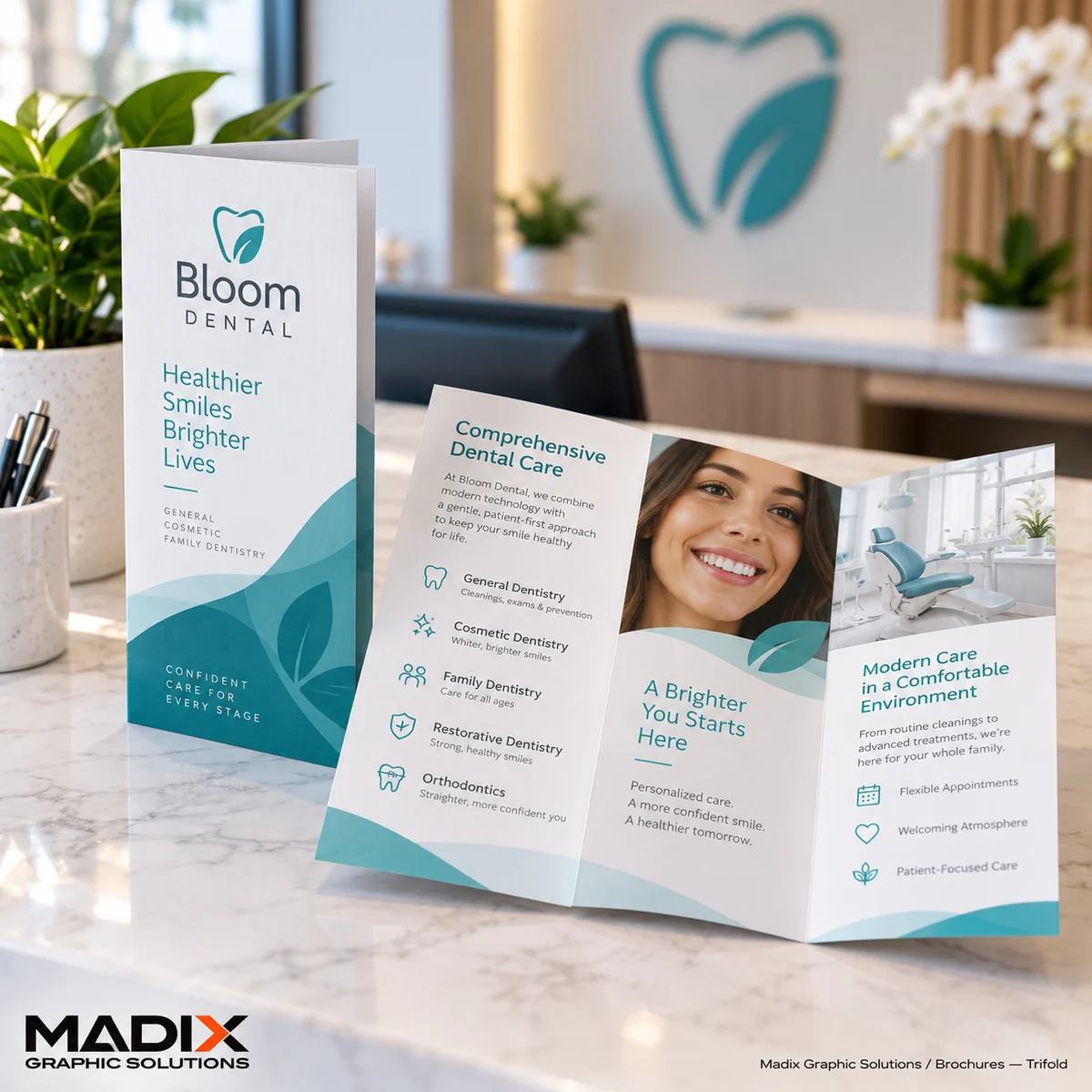 Brochures, Tri-fold: Madix brochures sample 1