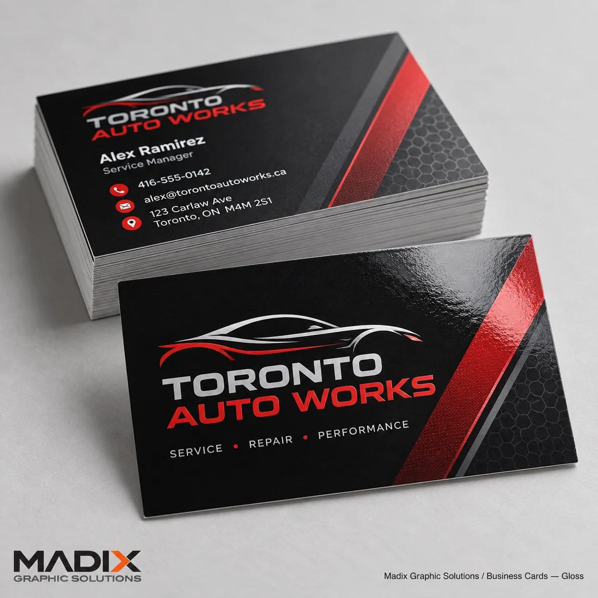 Business Cards, Gloss: Madix business cards sample 1