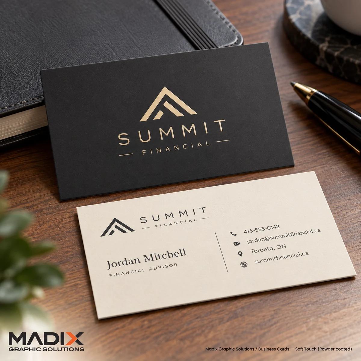 Business Cards, Soft Touch: Madix business cards sample 1