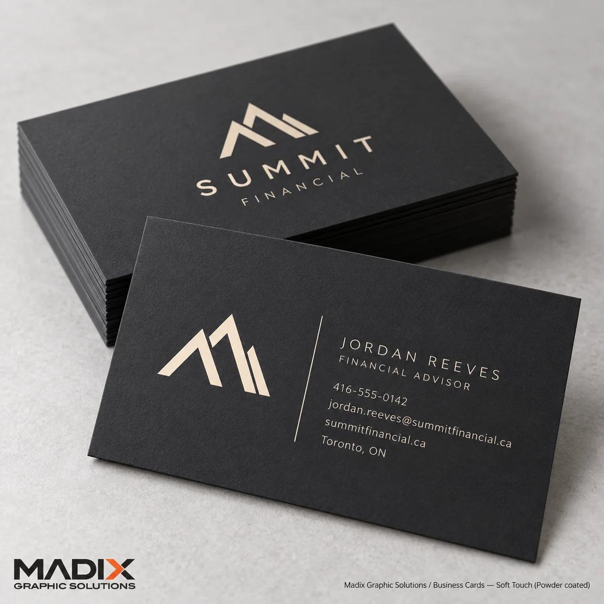 Business Cards, Soft Touch: Madix business cards sample 2