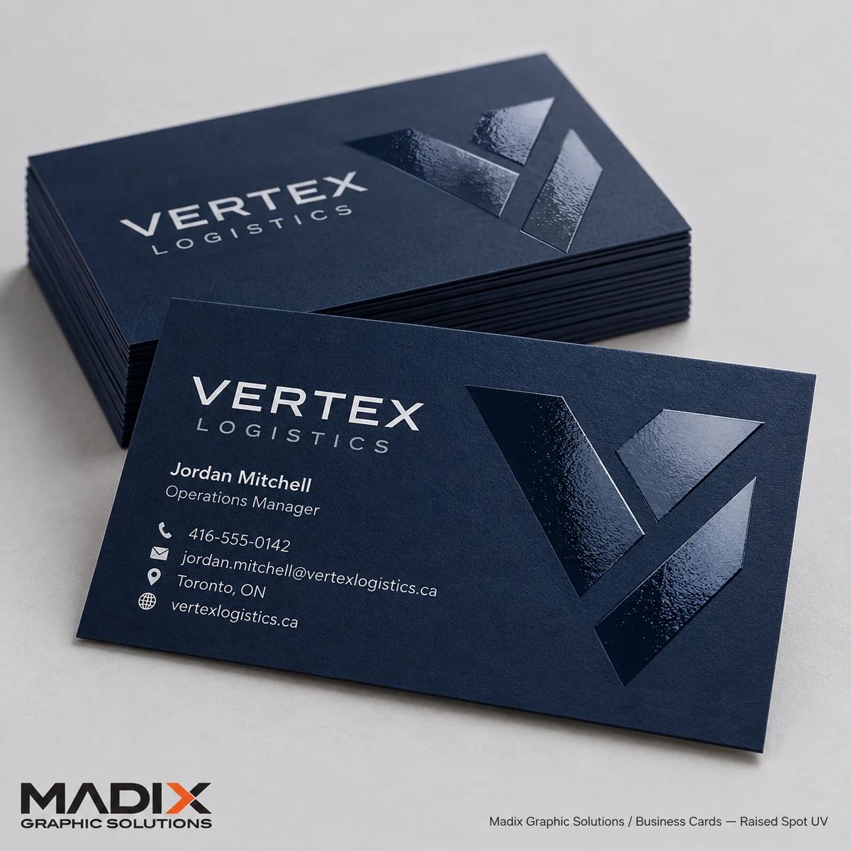 Business Cards, Spot UV: Madix business cards sample 2