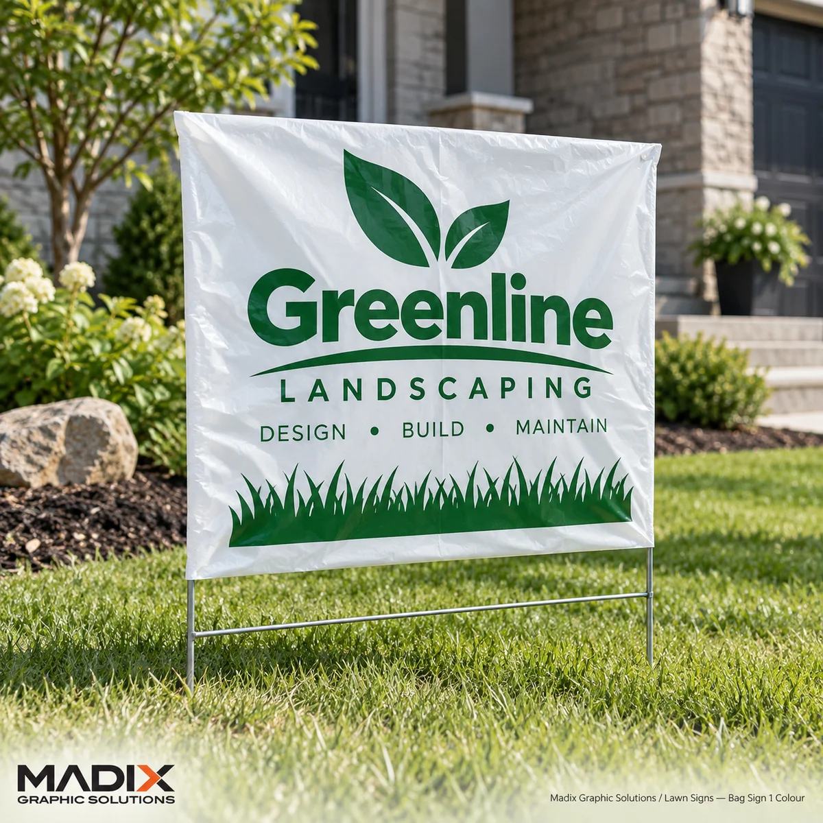 Lawn Signs: Madix one-colour bag lawn signs sample 2