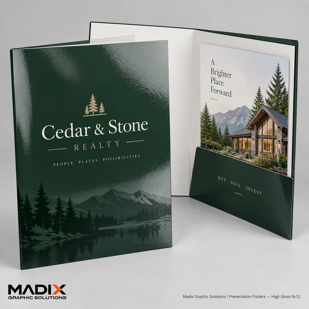 Presentation Folders, High Gloss 9" × 12": Madix presentation folders sample 1