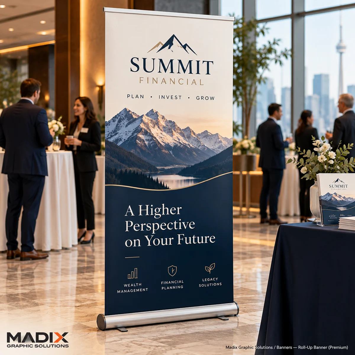 Retractable Banners, Premium: Madix roll-up banners sample 1