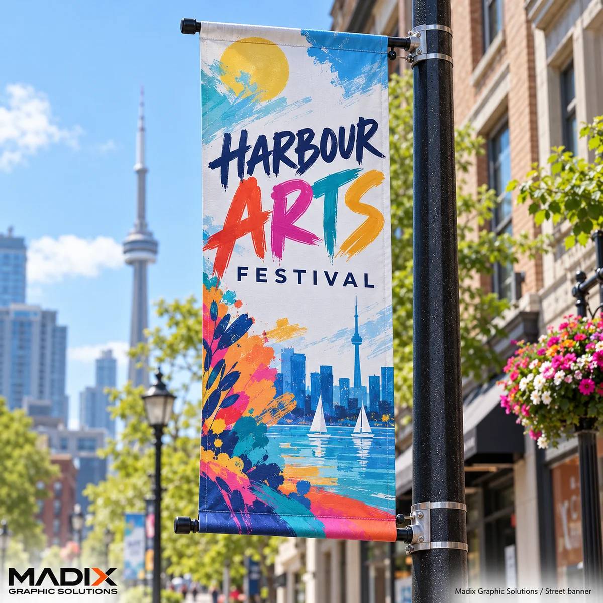 Street Pole Banners printed by Madix